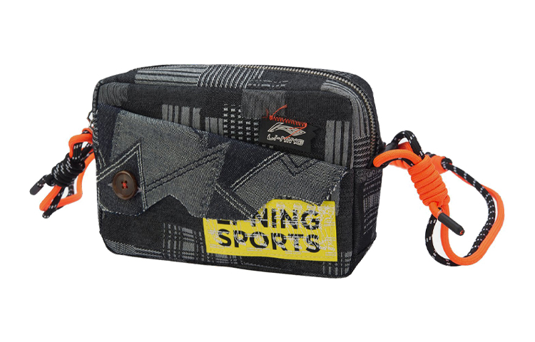 Лининг полиэстеровая маленькая квадратная сумка через плечо, мужская обычная серая 
Лининг полиэстеровая маленькая квадратная сумка через плечо, мужская обычная серая