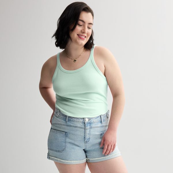 Женская плюс сайз майка с круглым вырезом и рубчиком So, цвет iced aqua
Женская плюс сайз майка с круглым вырезом и рубчиком So, цвет iced aqua