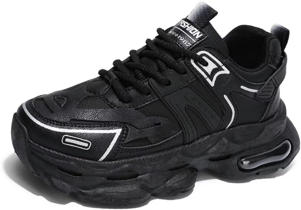 Мужские кожаные кроссовки Jakcuz с толстой подошвой, амортизацией, удобные для спортзала, повседневной носки, с шнуровкой для ходьбы, черный
Мужские кожаные кроссовки Jakcuz с толстой подошвой, амортизацией, удобные для спортзала, повседневной носки, с шнуровкой для ходьбы, черный