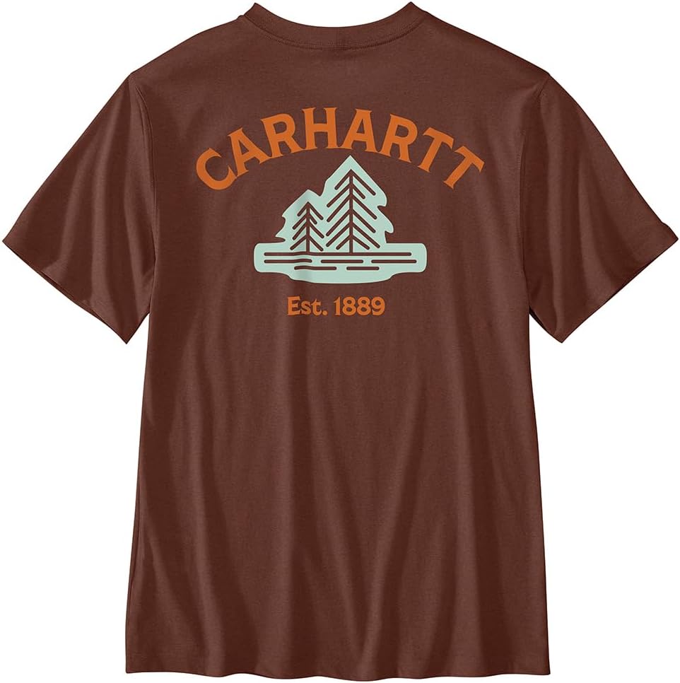 Carhartt Мужская футболка 106535 Relaxed Fit с коротким рукавом и карманом, легкая, с принтом дерева, Mocha Heather
Carhartt Мужская футболка 106535 Relaxed Fit с коротким рукавом и карманом, легкая, с принтом дерева, Mocha Heather