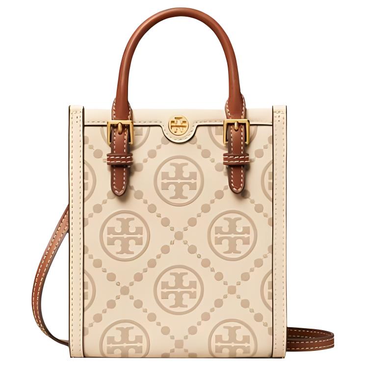 TORY BURCH Сумка тоут из кожи с монограммой T 
TORY BURCH Сумка тоут из кожи с монограммой T