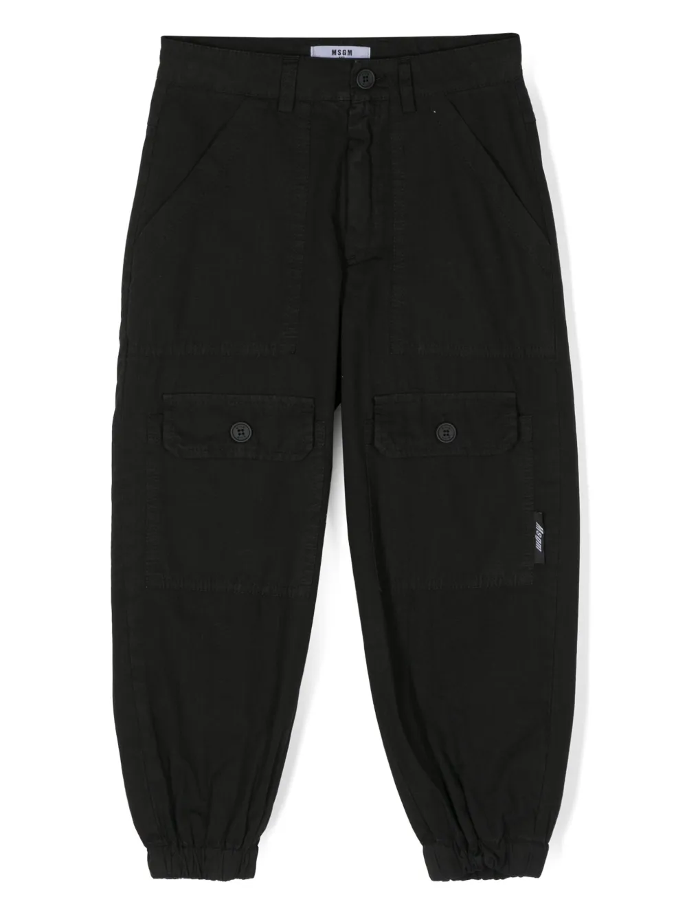 Брюки карго из канваса MSGM Kids, черный 
Брюки карго из канваса MSGM Kids, черный