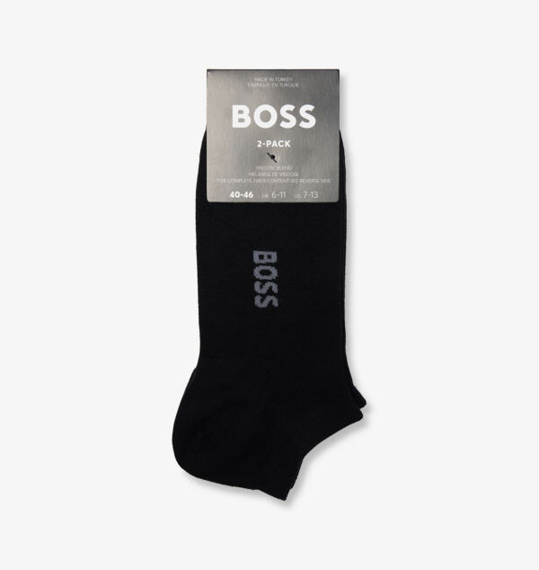 Упаковка из двух хлопчатобумажных носков с фирменной интарсией No-Show Boss, черный
Упаковка из двух хлопчатобумажных носков с фирменной интарсией No-Show Boss, черный