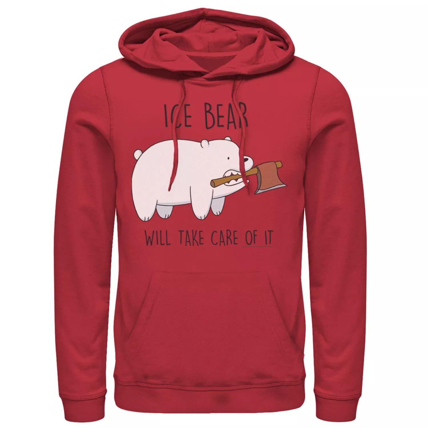 Мужская толстовка с капюшоном с топором Cartoon Network Bare Bears Ice Bear Take Care Of It Licensed Character, красный
Мужская толстовка с капюшоном с топором Cartoon Network Bare Bears Ice Bear Take Care Of It Licensed Character, красный