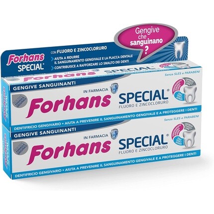 Forhans Специальная зубная паста 75 мл - Упаковка из 2 шт.
Forhans Специальная зубная паста 75 мл - Упаковка из 2 шт.