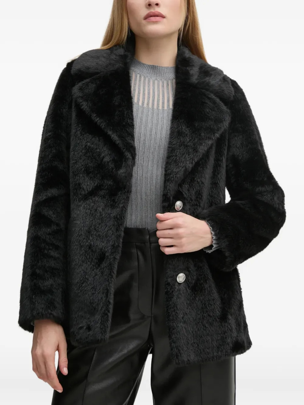 Шуба из искусственного меха с заостренными лацканами GUESS USA, черный
Шуба из искусственного меха с заостренными лацканами GUESS USA, черный