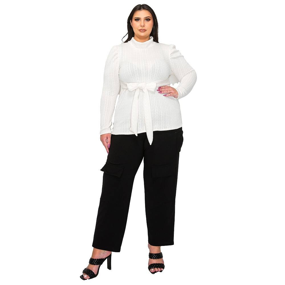 Свитер больших размеров Catriona с завязкой на талии L I V D, белый
Свитер больших размеров Catriona с завязкой на талии L I V D, белый