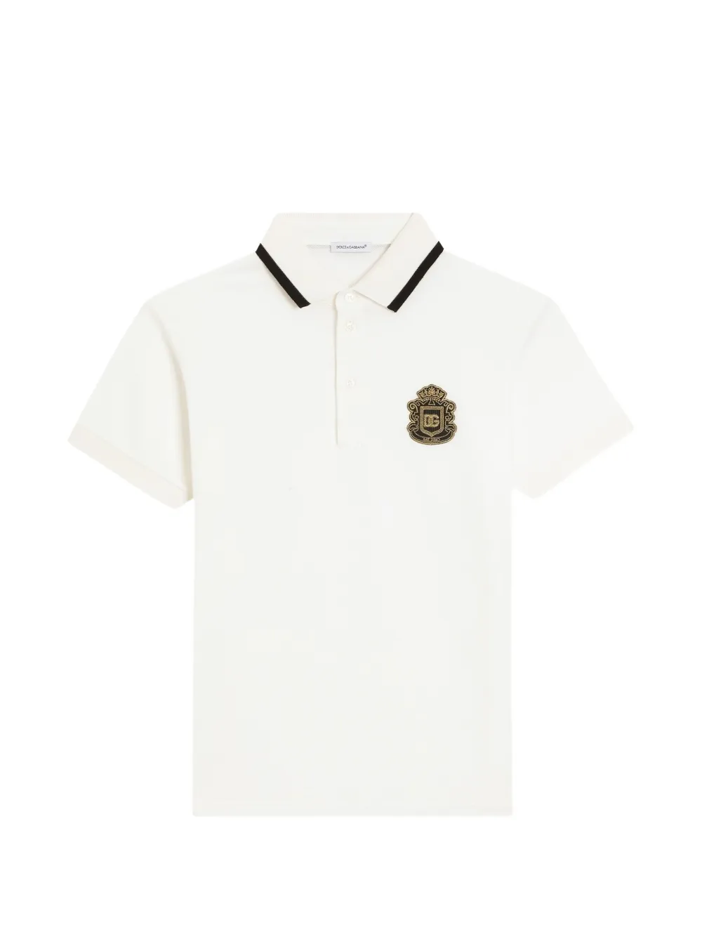 Поло из пике с гербовой нашивкой DG Dolce & Gabbana Kids, белый
Поло из пике с гербовой нашивкой DG Dolce & Gabbana Kids, белый