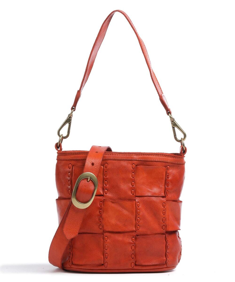 Сумка-ведро из мелкозернистой яловой кожи. Campomaggi, оранжевый
Сумка-ведро из мелкозернистой яловой кожи. Campomaggi, оранжевый