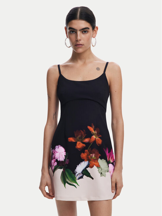 Летнее платье стандартный крой Le Mans 25SWVW16 Desigual, черный 
Летнее платье стандартный крой Le Mans 25SWVW16 Desigual, черный