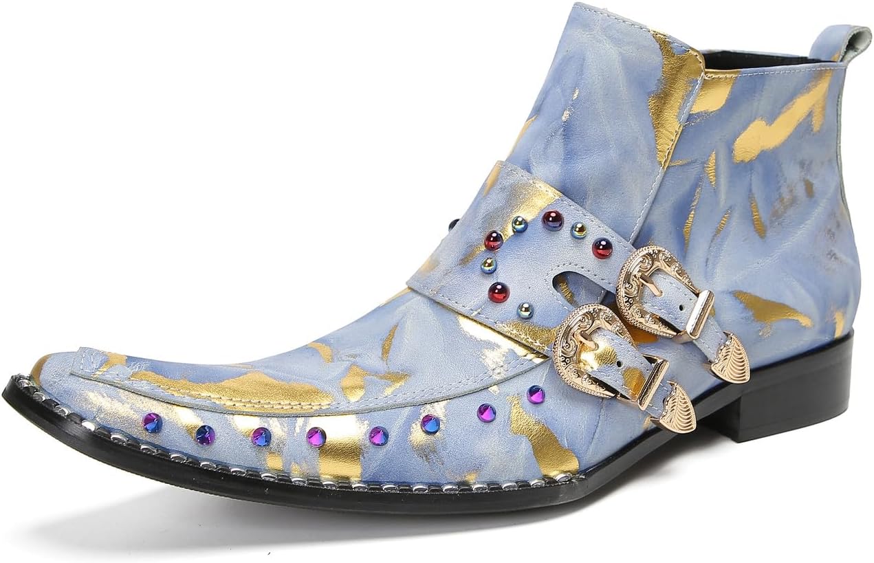 Мужские повседневные ботинки Santimon Chelsea - настоящая кожа, ковбойские вестерн-бутсы с двойной пряжкой и разноцветными бусинами для вечеринок и бальных танцев
Мужские повседневные ботинки Santimon Chelsea - настоящая кожа, ковбойские вестерн-бутсы с двойной пряжкой и разноцветными бусинами для вечеринок и бальных танцев