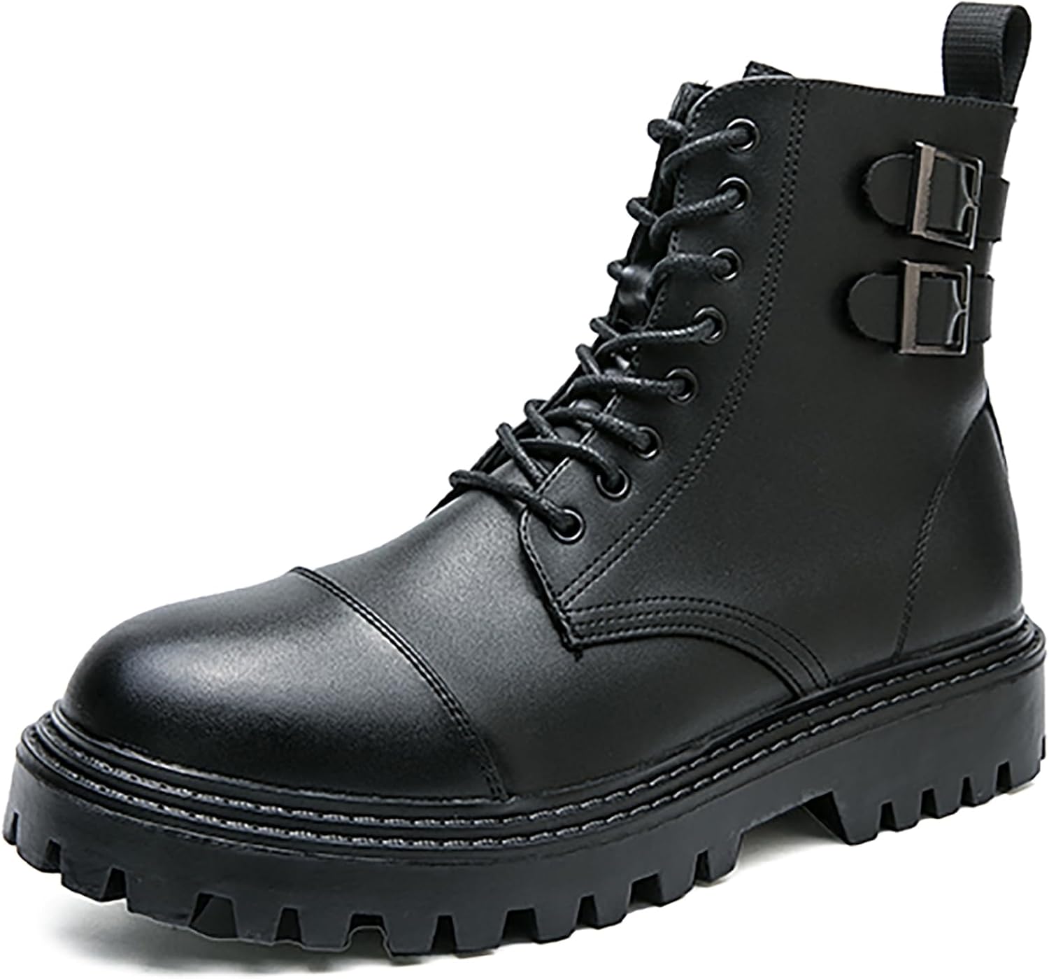 Мужские кожаные ботинки на платформе с шнуровкой, модные с боковой молнией, закругленным носком, ремешком с пряжкой, массивной подошвой, высокие байкерские ботинки, удобные, нескользящие, водонепроницаемые, повседневные ботильоны Qeosnbx, черный
Мужские кожаные ботинки на платформе с шнуровкой, модные с боковой молнией, закругленным носком, ремешком с пряжкой, массивной подошвой, высокие байкерские ботинки, удобные, нескользящие, водонепроницаемые, повседневные ботильоны Qeosnbx, черный