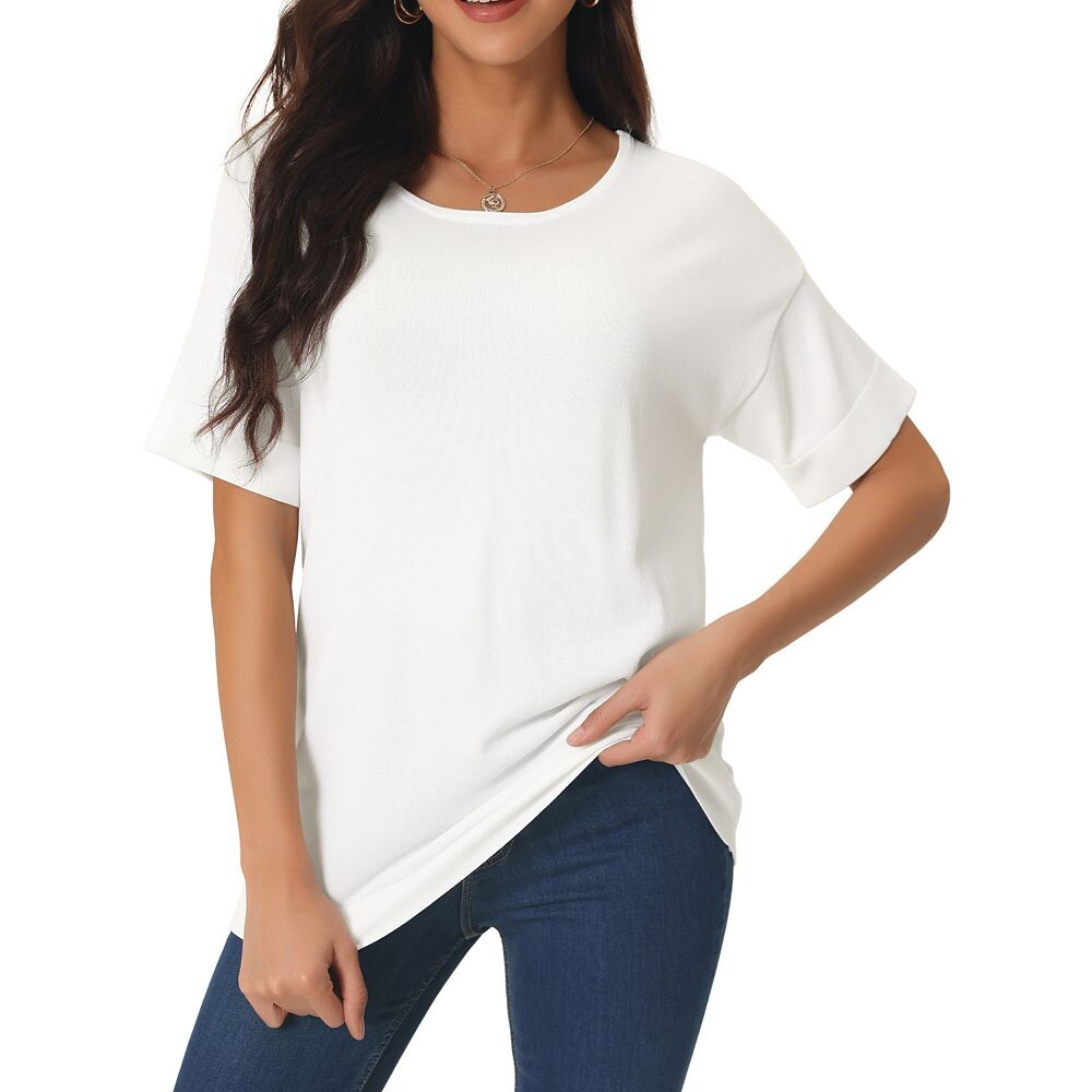 Женские повседневные футболки с коротким рукавом, базовые летние вязаные топы, свободная однотонная блузка Seta T, белый
Женские повседневные футболки с коротким рукавом, базовые летние вязаные топы, свободная однотонная блузка Seta T, белый