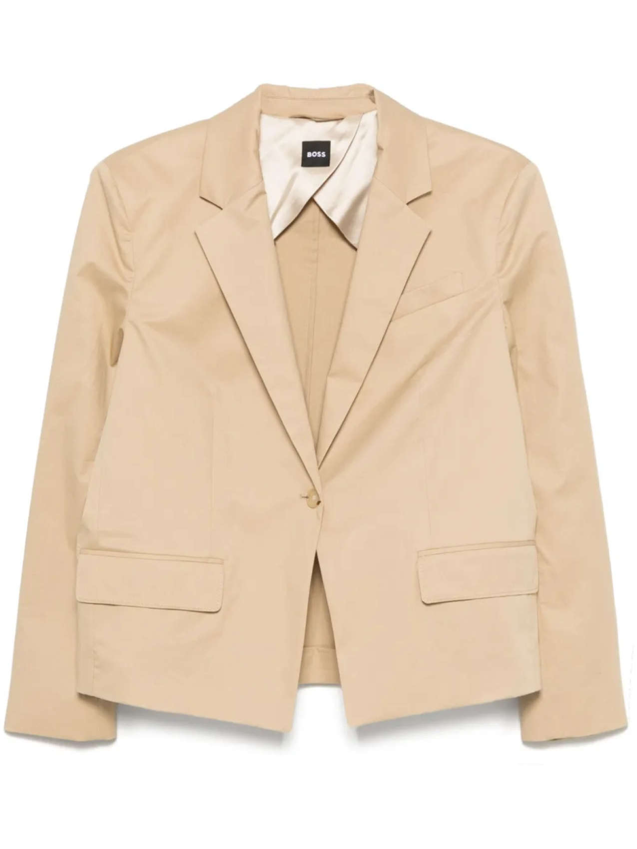 Хлопковый однобортный пиджак BOSS, коричневый
Хлопковый однобортный пиджак BOSS, коричневый