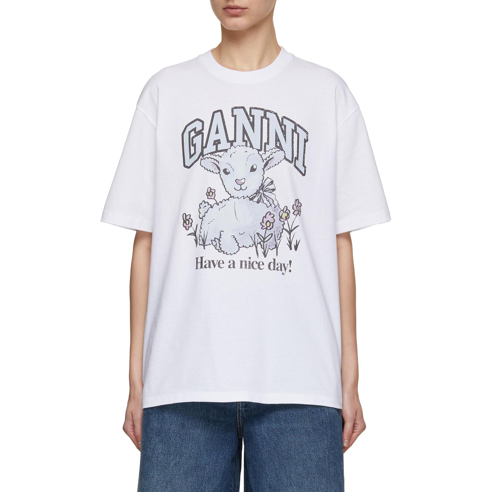 GANNI Футболка Women's ярко-белая/Bright White, Белый, GANNI Футболка Women's ярко-белая/Bright White
GANNI Футболка Women's ярко-белая/Bright White, Белый, GANNI Футболка Women's ярко-белая/Bright White