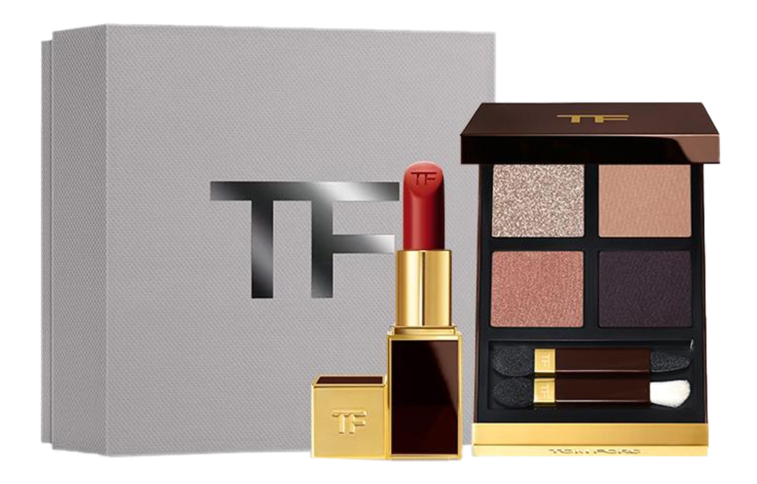 TOM FORD Черная помада TF с четырьмя тенями для век, набор для макияжа, легко растушевывается, стойкая, 3,5 г+10 г
TOM FORD Черная помада TF с четырьмя тенями для век, набор для макияжа, легко растушевывается, стойкая, 3,5 г+10 г