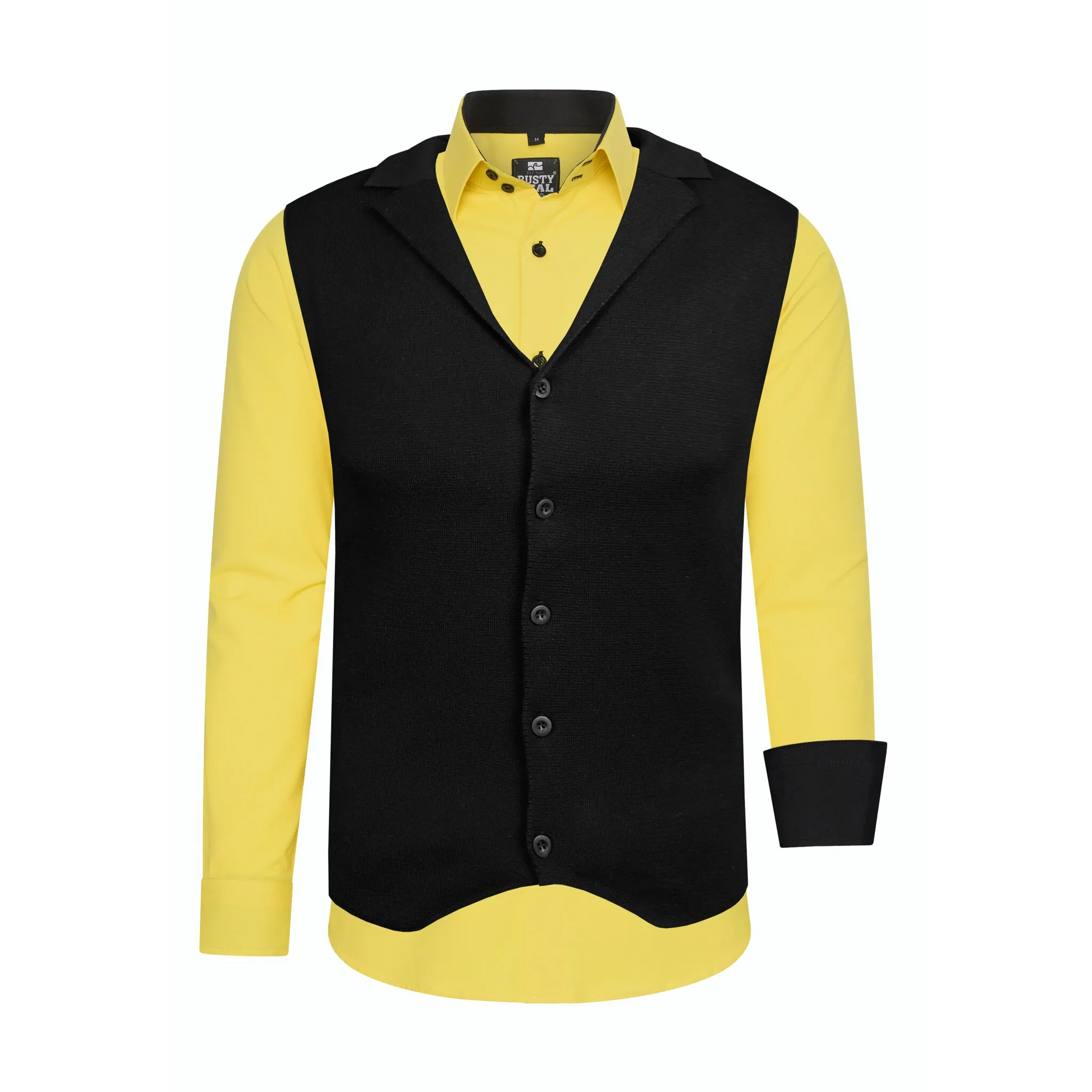 Рубашка с длинными рукавами Расти Нила, включая рубашку с длинными рукавами и жилет Rusty Neal, желтый
Рубашка с длинными рукавами Расти Нила, включая рубашку с длинными рукавами и жилет Rusty Neal, желтый