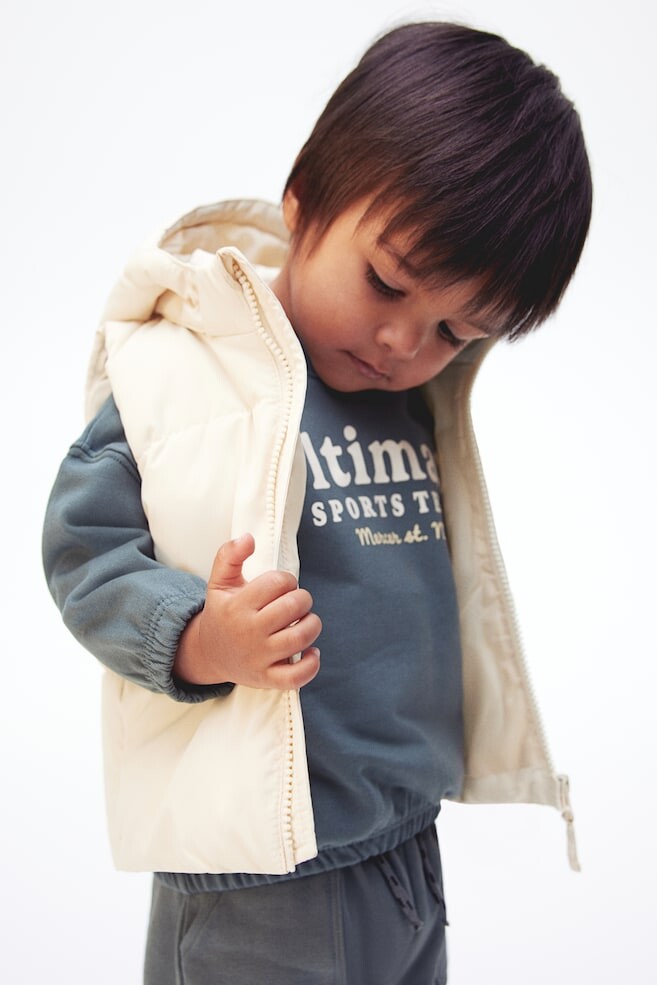 Стеганый жилет с капюшоном H&M, бежевый
Стеганый жилет с капюшоном H&M, бежевый