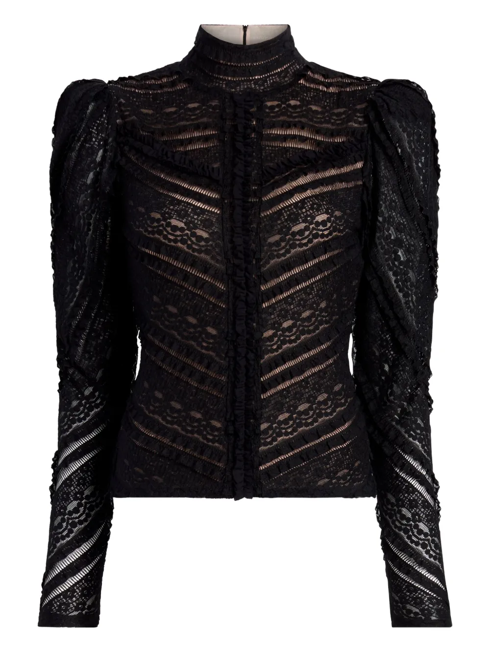 Кружевная блузка с оборками Cinq A Sept, черный
Кружевная блузка с оборками Cinq A Sept, черный