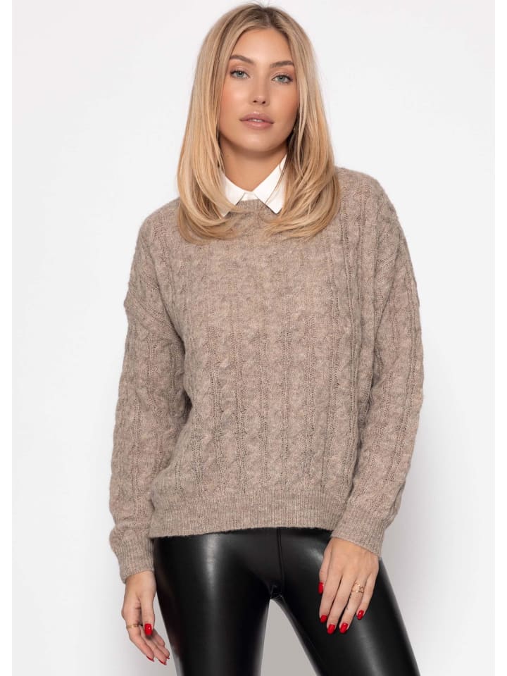 Серо-коричневый свитер с косичной вязкой SASSYCLASSY
Серо-коричневый свитер с косичной вязкой SASSYCLASSY