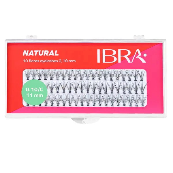 Пучки ресниц 11 мм, 60 шт./1 упаковка. Ibra Makeup Natural 
Пучки ресниц 11 мм, 60 шт./1 упаковка. Ibra Makeup Natural