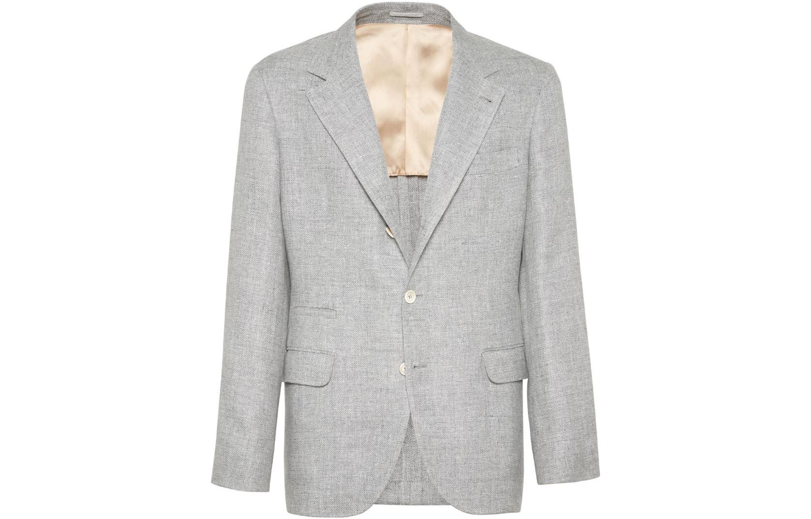 Однобортный приталенный блейзер Brunello Cucinelli, серый
Однобортный приталенный блейзер Brunello Cucinelli, серый