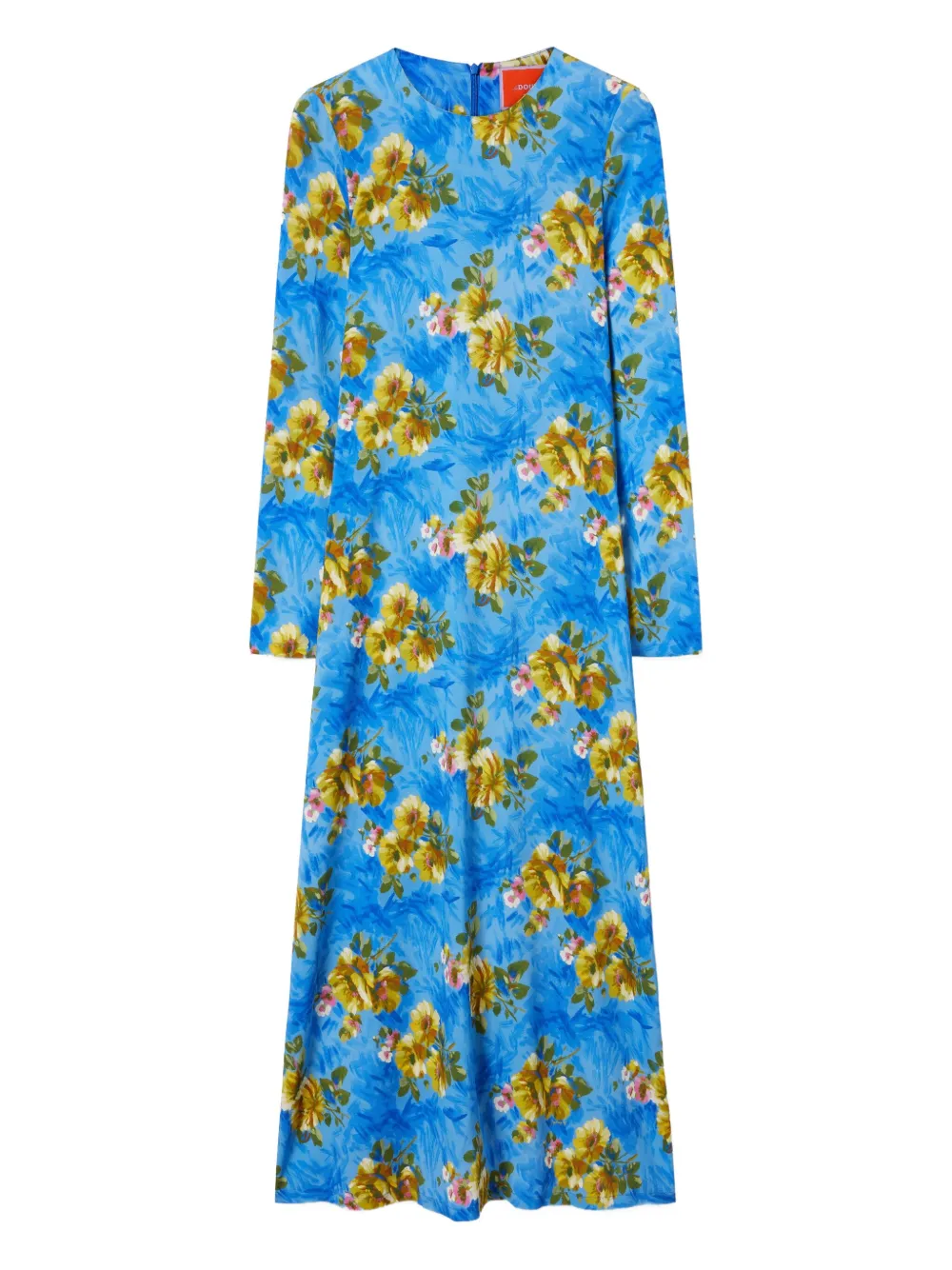 Платье с длинными рукавами и цветочным принтом La DoubleJ, синий 
Платье с длинными рукавами и цветочным принтом La DoubleJ, синий