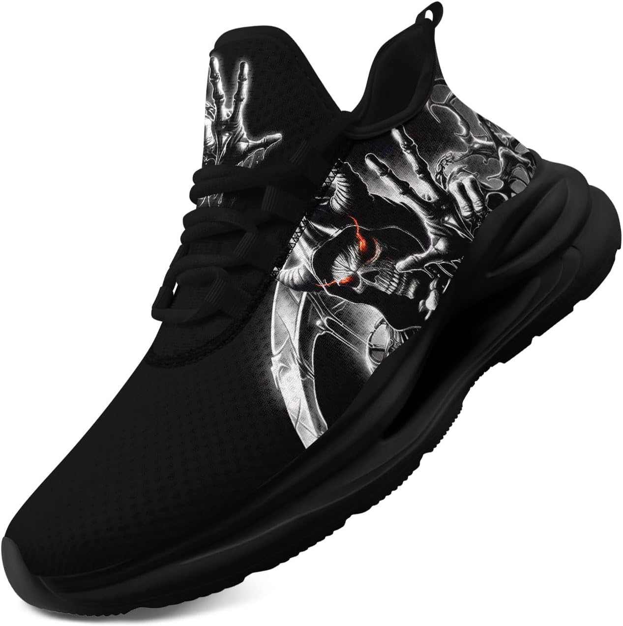 Мужские кроссовки с черепом Легкие спортивные обувь с амортизацией для ходьбы и тренировок Нескользящие дышащие теннисные кроссовки Coolcustomize, черный
Мужские кроссовки с черепом Легкие спортивные обувь с амортизацией для ходьбы и тренировок Нескользящие дышащие теннисные кроссовки Coolcustomize, черный