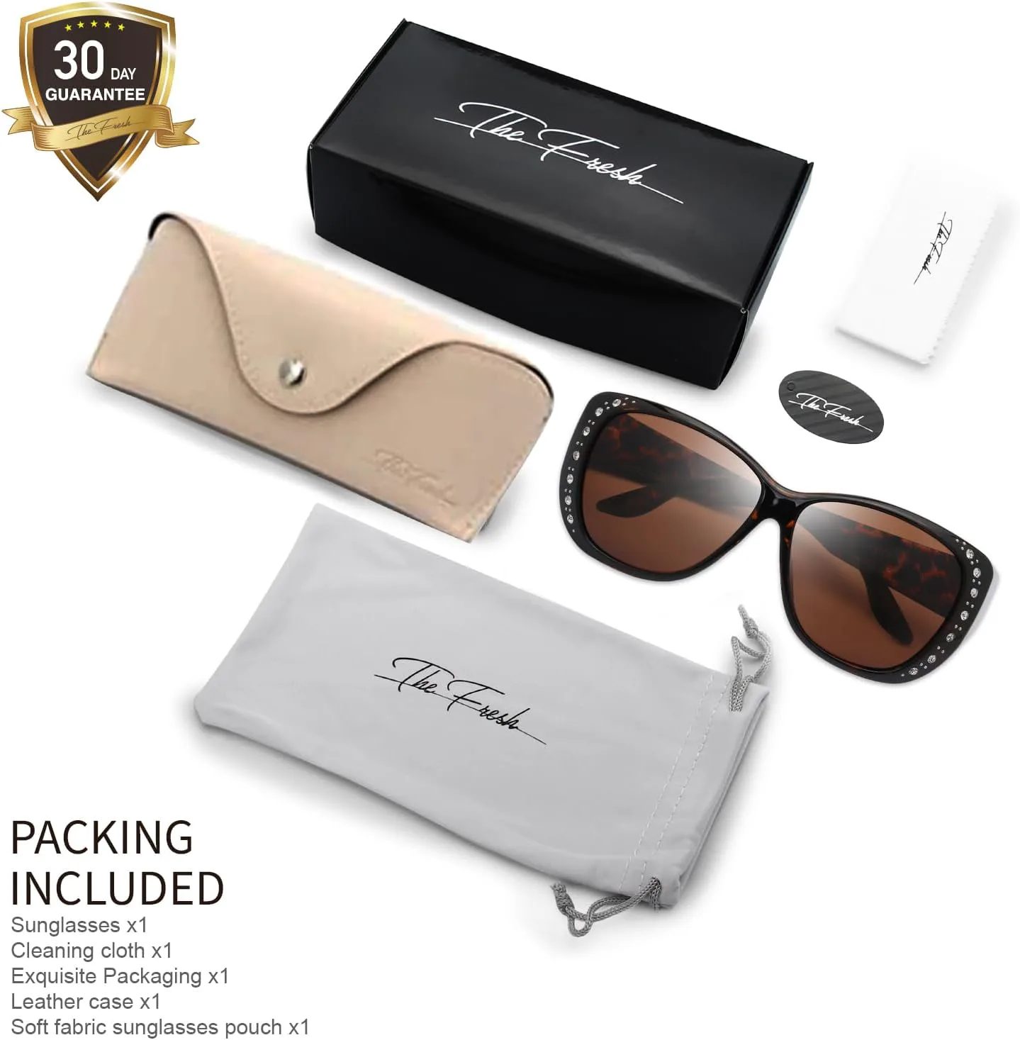 Солнцезащитные очки Fresh Fit Over Glasses Rhinestone Polarized Sunglasses для женщин FR1F5610 - Кожаный футляр для очков The Fresh, F5610p04 Leopard Print, Brown
Солнцезащитные очки Fresh Fit Over Glasses Rhinestone Polarized Sunglasses для женщин FR1F5610 - Кожаный футляр для очков The Fresh, F5610p04 Leopard Print, Brown