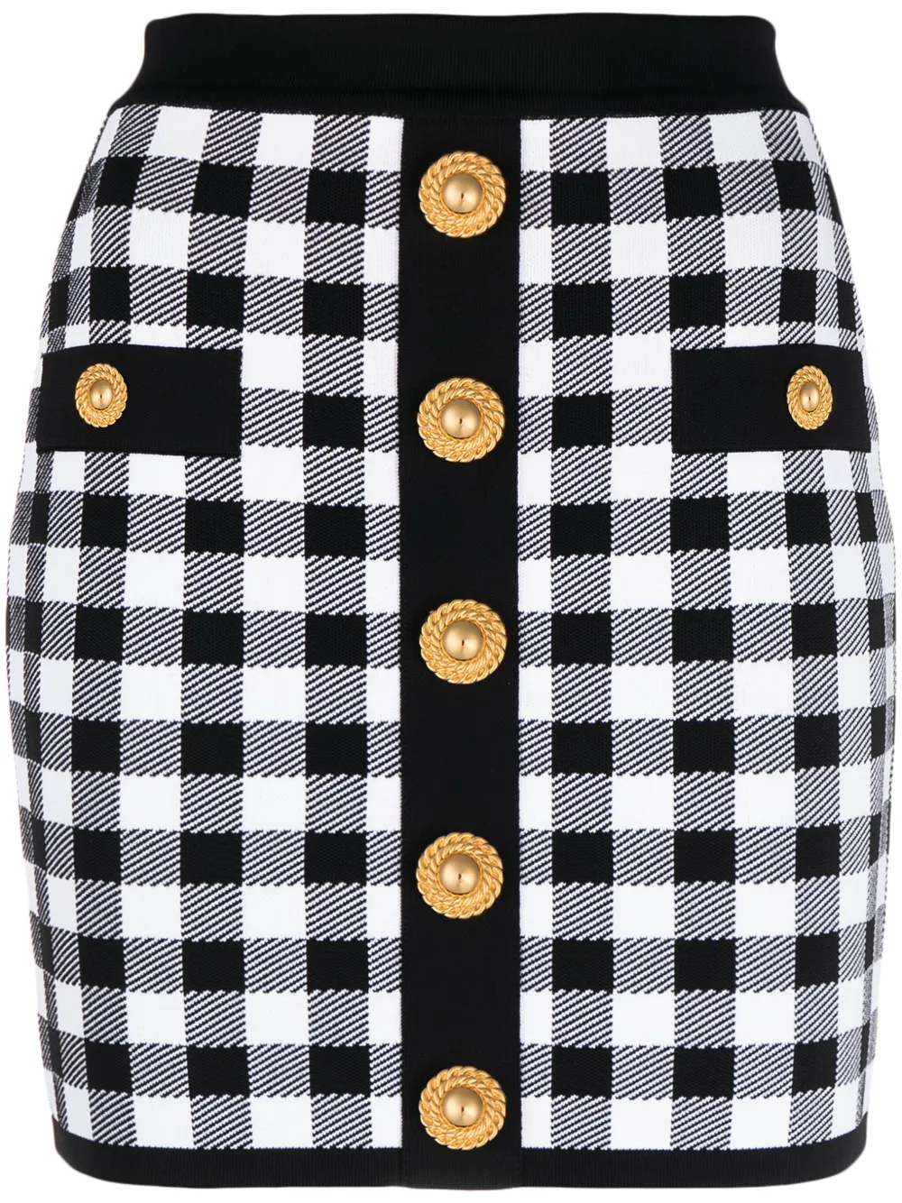 Трикотажная мини-юбка в клетку гингем BALMAIN, черный
Трикотажная мини-юбка в клетку гингем BALMAIN, черный