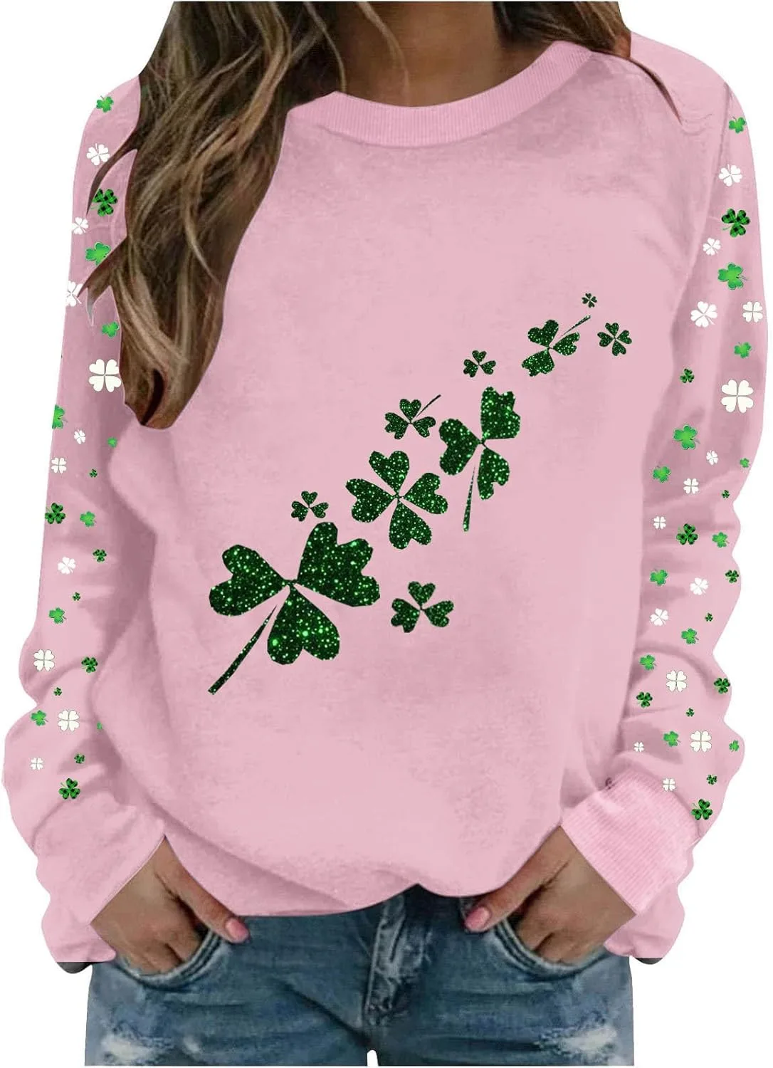 Свитшот St. Patrick's Day для женщин с принтом ирландского клевера, зеленый Huneny
Свитшот St. Patrick's Day для женщин с принтом ирландского клевера, зеленый Huneny