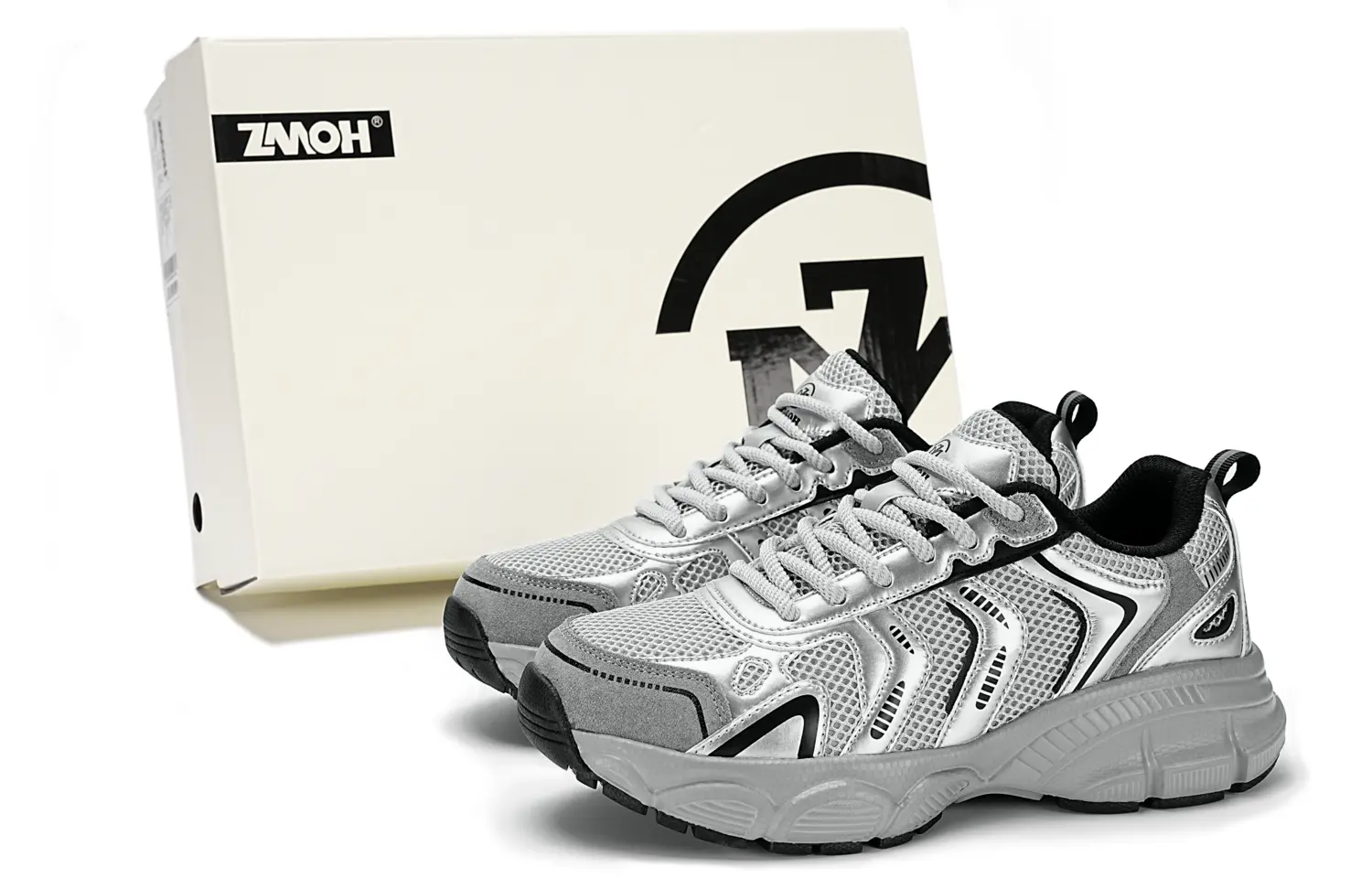ZMOH Амортизирующие противоскользящие износостойкие дышащие утолщенные низкие кроссовки для мужчин Silver/Black, цвет Silver/Black
ZMOH Амортизирующие противоскользящие износостойкие дышащие утолщенные низкие кроссовки для мужчин Silver/Black, цвет Silver/Black