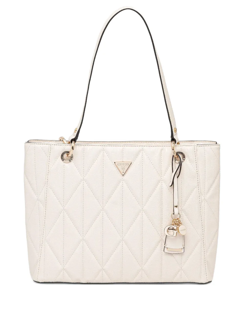 Стёганая сумка-тоут с подвеской Guess Usa, бежевый
Стёганая сумка-тоут с подвеской Guess Usa, бежевый