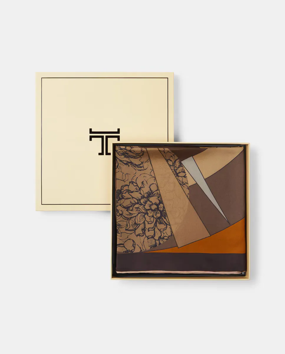 Шарф из шелковой саржи с принтом в виде воздушных шаров Latouche, коричневый
Шарф из шелковой саржи с принтом в виде воздушных шаров Latouche, коричневый