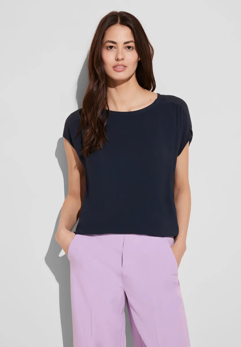 Топ-рубашка STREET ONE с рюшами, синий
Топ-рубашка STREET ONE с рюшами, синий