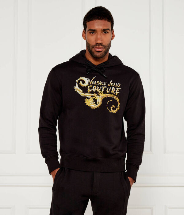 Толстовка мужская Versace Jeans Couture с золотым узором, черный
Толстовка мужская Versace Jeans Couture с золотым узором, черный