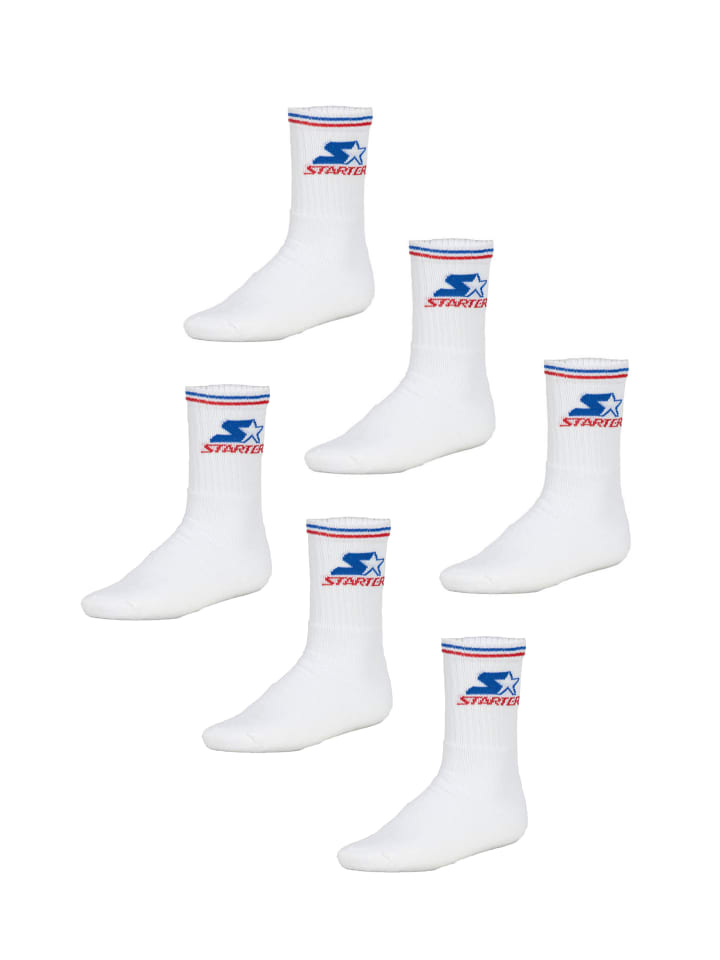 STARTER Комплект из 6 пар: мужские хлопковые теннисные носки с логотипом белого цвета
STARTER Комплект из 6 пар: мужские хлопковые теннисные носки с логотипом белого цвета