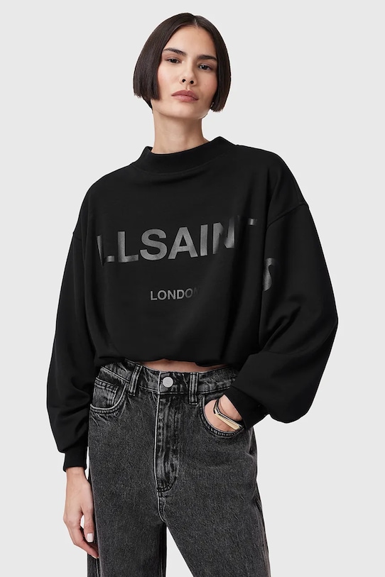 Хлопковая толстовка biggy aster AllSaints, черный
Хлопковая толстовка biggy aster AllSaints, черный