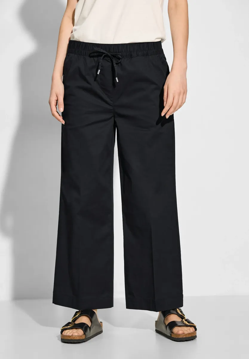 Брюки Cecil из ткани, завышенная талия, черный 
Брюки Cecil из ткани, завышенная талия, черный