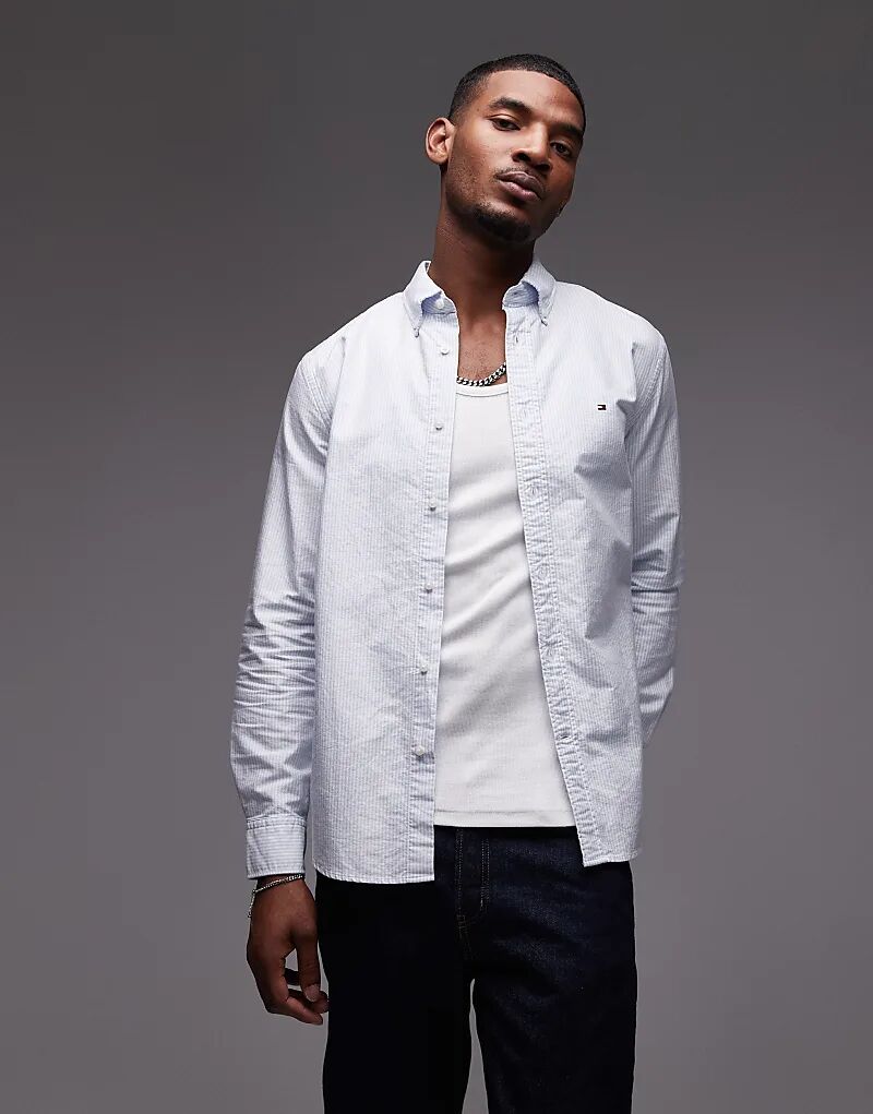 Рубашка Оксфорд с длинным рукавом Tommy Hilfiger в синюю полоску
Рубашка Оксфорд с длинным рукавом Tommy Hilfiger в синюю полоску