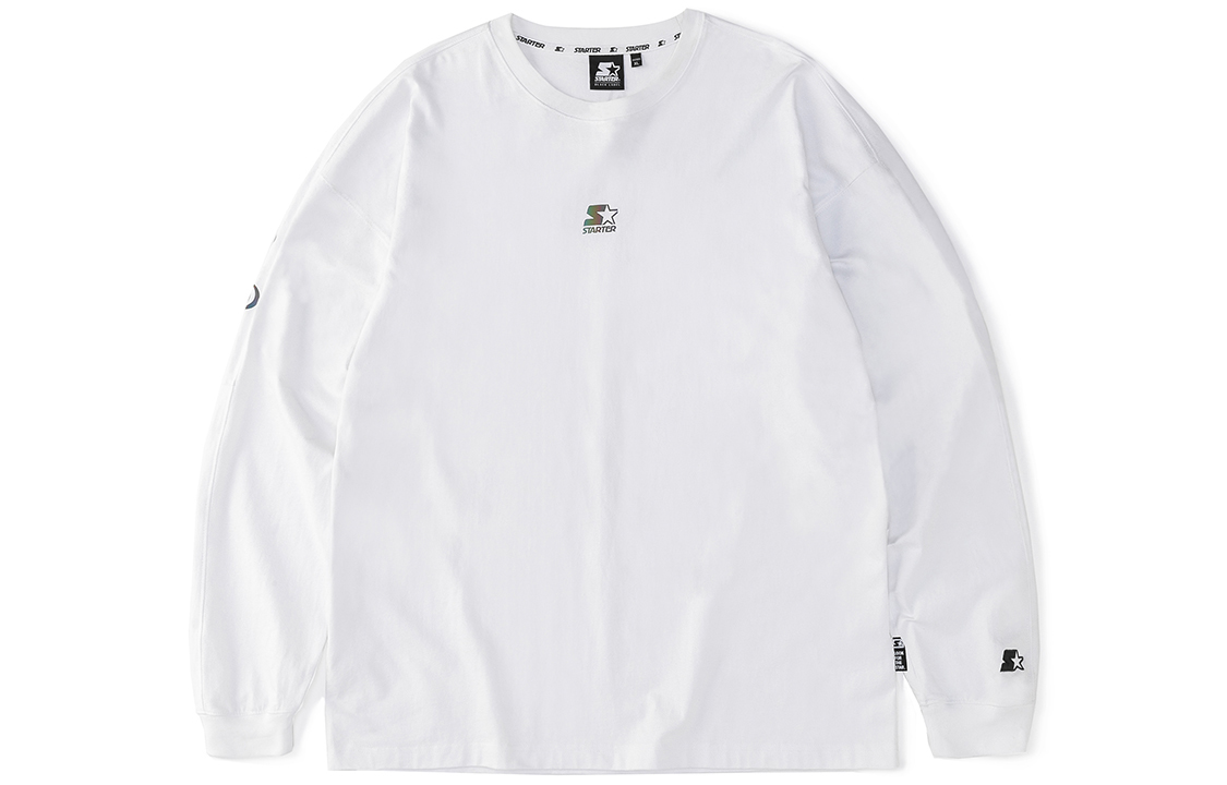 Прямая футболка с длинным рукавом унисекс STARTER, белая
Прямая футболка с длинным рукавом унисекс STARTER, белая