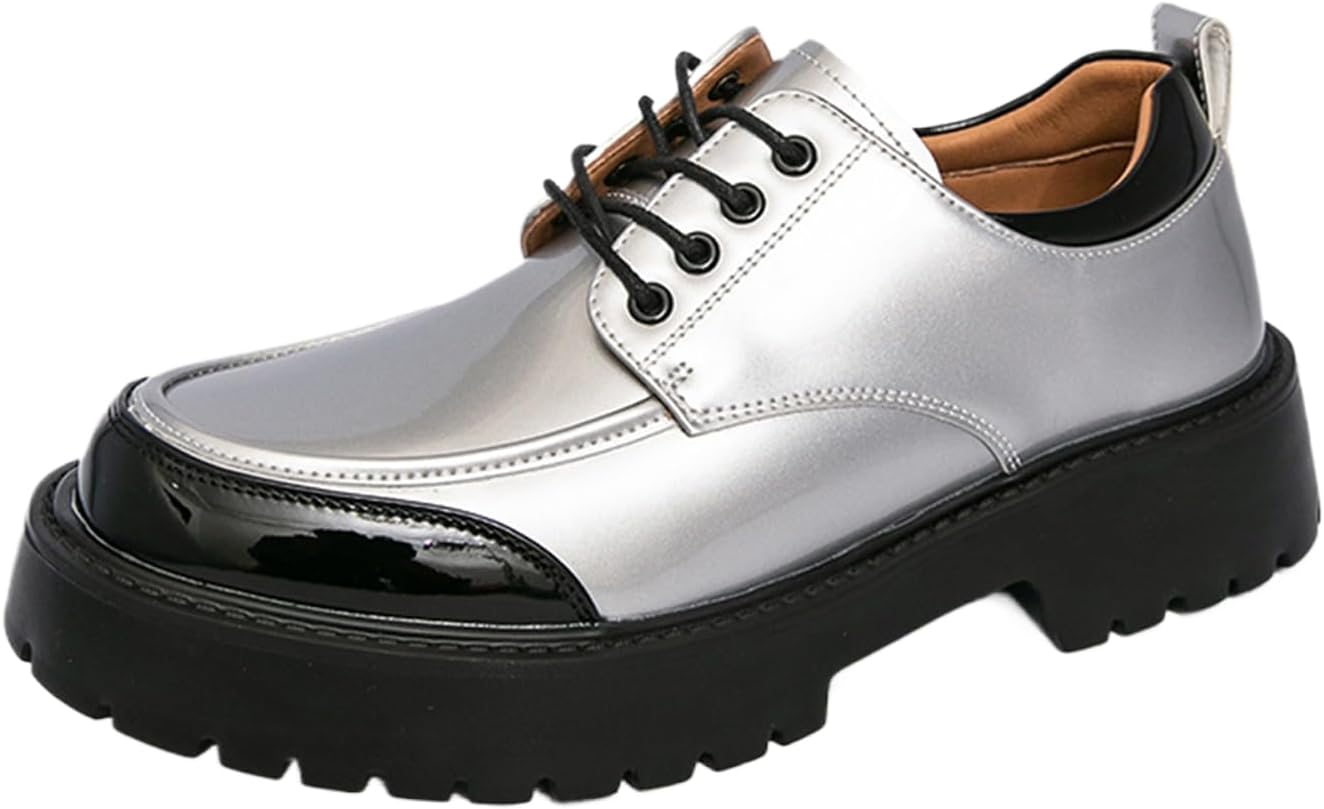 Мужские оксфорды с платформой из лакированной кожи, классическая комбинированная расцветка, круглый носок, массивный каблук, повседневные дерби для офиса, работы, бизнеса и повседневной носки Bangteuo, Sliver
Мужские оксфорды с платформой из лакированной кожи, классическая комбинированная расцветка, круглый носок, массивный каблук, повседневные дерби для офиса, работы, бизнеса и повседневной носки Bangteuo, Sliver