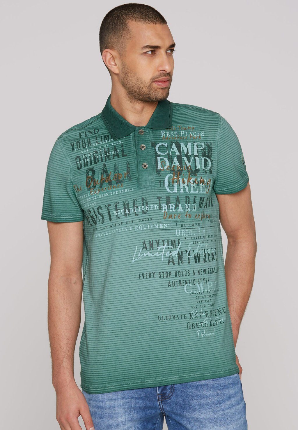 Рубашка поло GESTREIFTES MIT PRINTS UND STICKEREIEN Camp David, зеленый
Рубашка поло GESTREIFTES MIT PRINTS UND STICKEREIEN Camp David, зеленый