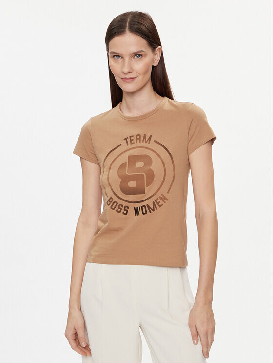 Футболка стандартного кроя Boss, бежевый 
Футболка стандартного кроя Boss, бежевый