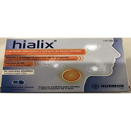 Таблетки для сосания Hialix 24 шт., Normon
Таблетки для сосания Hialix 24 шт., Normon