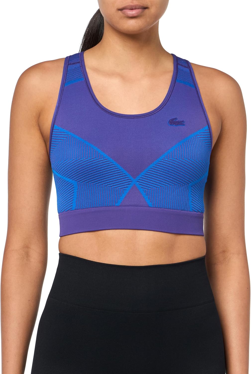 Женский спортивный бюстгальтер Lacoste Sport с контрастными полосками, бесшовный, Samui/Marina
Женский спортивный бюстгальтер Lacoste Sport с контрастными полосками, бесшовный, Samui/Marina
