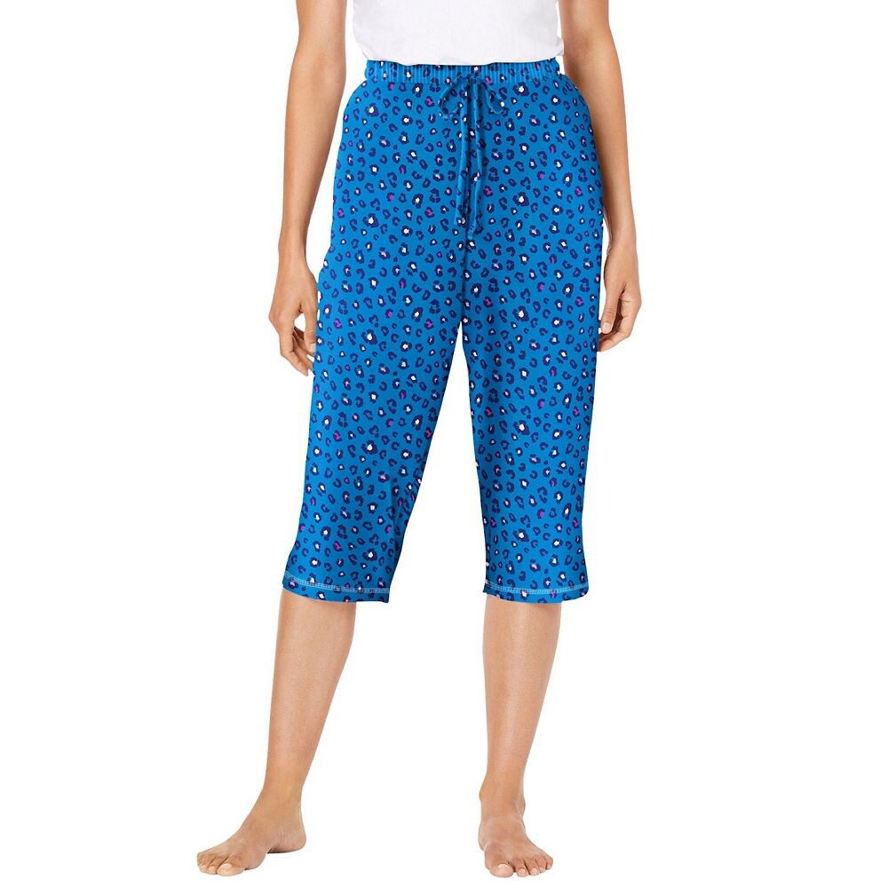 Женские трикотажные капри для сна Dreams & Co. больших размеров, цвет Pool Blue Animal
Женские трикотажные капри для сна Dreams & Co. больших размеров, цвет Pool Blue Animal