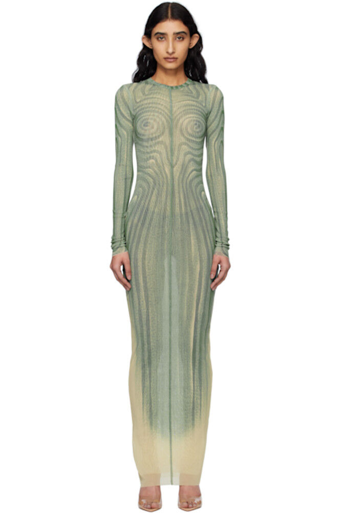 Синее платье макси «The Long Spirale» Jean Paul Gaultier 
Синее платье макси «The Long Spirale» Jean Paul Gaultier