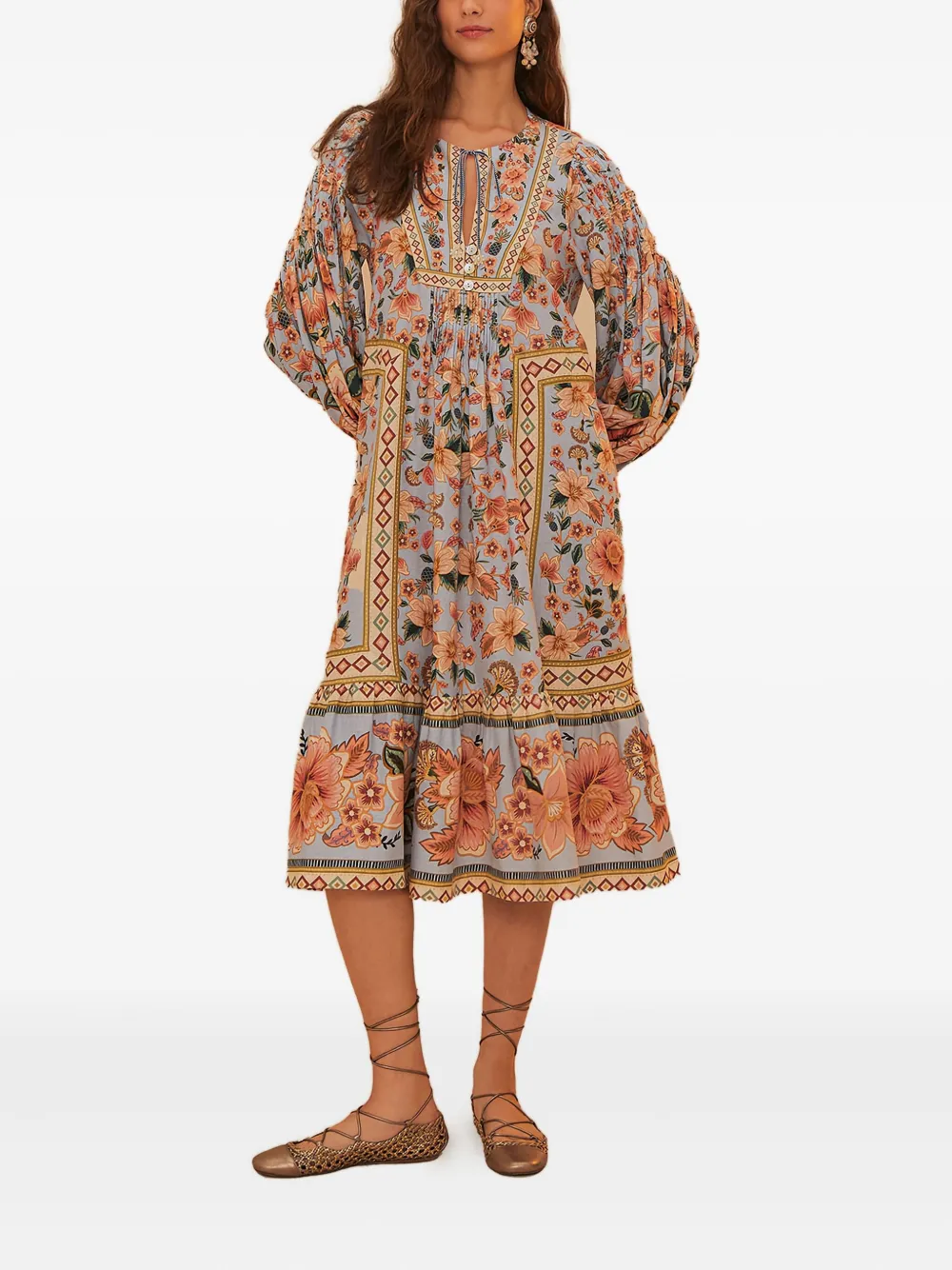 Платье миди с цветочным принтом FARM Rio, синий
Платье миди с цветочным принтом FARM Rio, синий