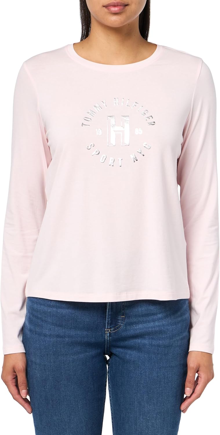 Женская рубашка Tommy Hilfiger с круглым вырезом и длинными рукавами и металлическим логотипом, Powder Pink
Женская рубашка Tommy Hilfiger с круглым вырезом и длинными рукавами и металлическим логотипом, Powder Pink